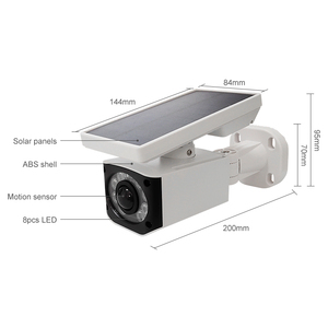 Bán Hot Năng Lượng Mặt Trời Powered Giả Bullet CCTV An Ninh Không Dây Giám Sát Đường Phố Camera Ngoài Trời PIR Motion <span class=keywords><strong>Sensor</strong></span> Ánh Sáng Mặt Trời - Product Image 5