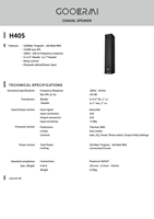 Haut-parleur colonne passif professionnel H405, quatre enceintes coaxiales de 4,5 pouces pour églises et théâtres