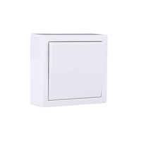 Interruptor de pared estándar de la UE 1Gang 1 Way Interruptor de luz eléctrica de PC ABS montado en superficie para uso doméstico y de oficina Precio bajo