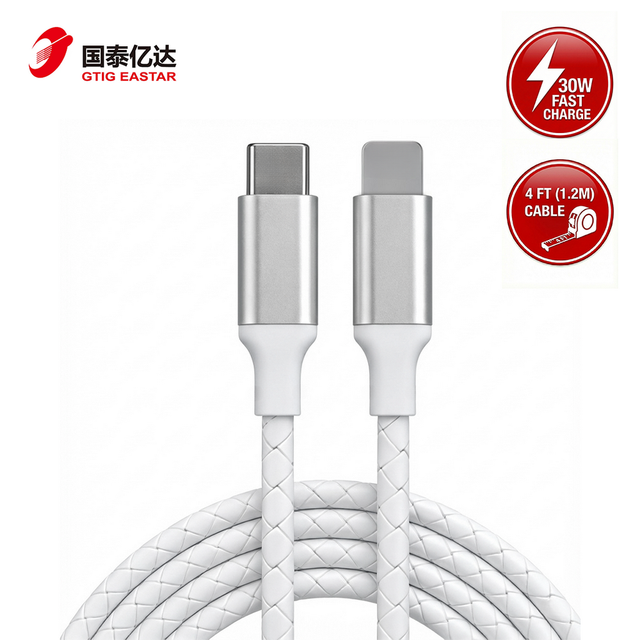High Quality USB Type-C for 30W 3A Fast Charging Cable PVC Braided Jacket Pure Copper Conductor for iPhone Power Bank