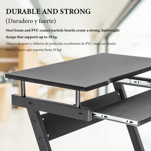 <span class=keywords><strong>Escritorio</strong></span> Moderno Minimalista de Metal y Madera <span class=keywords><strong>para</strong></span> Oficina en Casa, Estación de Trabajo Móvil <span class=keywords><strong>para</strong></span> <span class=keywords><strong>Computadora</strong></span> con Teclado, <span class=keywords><strong>Escritorio</strong></span> <span class=keywords><strong>para</strong></span> <span class=keywords><strong>Computadora</strong></span> - Product Image 3