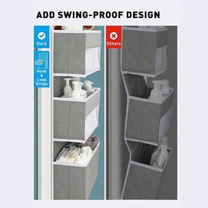 2 in 1 Wall Mount Over Door Hanging Organizer Storage 6-<b>shelf</b> Over the Door Organizer - Product Image 4
