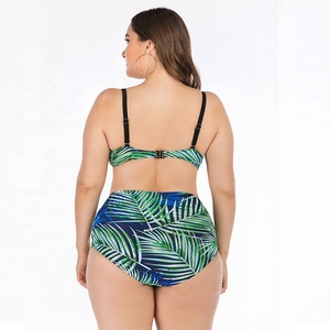 Costume da bagno a vita alta con ferretto Sexy di grandi dimensioni Bikini <span class=keywords><strong>Push</strong></span> <span class=keywords><strong>up</strong></span> Slim taglie forti - Product Image 5