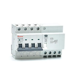 Honi ho212 ho214 điện từ RCBO loại A + S thời gian trễ <span class=keywords><strong>RCD</strong></span> 300mA 10kA đường cong B C D 20amp 32A 40A ELCB 2P 4P RCBO - Product Image 3