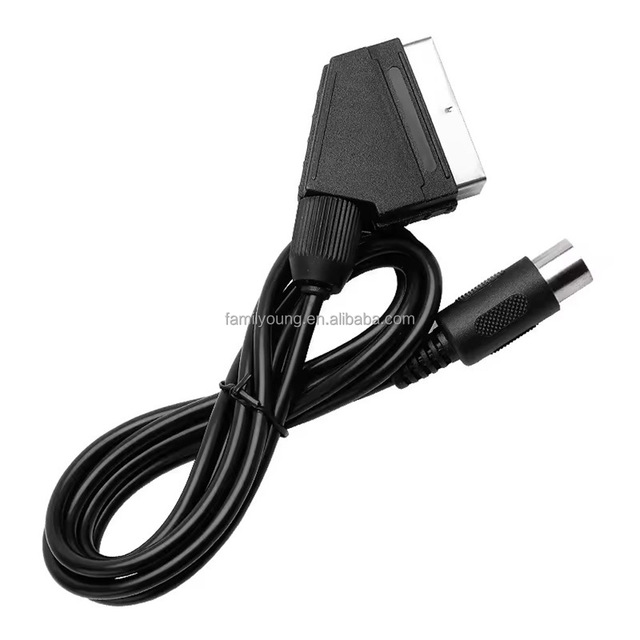 Replacement 1.8M/6FT PAL-C 8Pin to 21Pin Scart Cable RGB AV Cable for Sega Megadrive 1 Genesis 1 Master System 1
