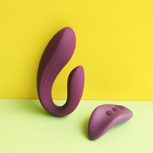 GINYA Mujer Usable Vibrador Pareja Juguete Con Control Remoto <span class=keywords><strong>C</strong></span> Forma Vibradores Dual Motor Masajeador Mujeres Solo Play Juguetes Sexuales - Product Image 2