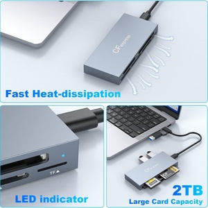 8 ใน 1 USB 3.0 ประเภท B เครื่องอ่านการ์ด CFexpress 10Gbps CF/XD/<span class=keywords><strong>MS</strong></span>/TF/SD CF เอ็กซ์เพรสการ์ดฮับสำหรับวินโดวส์/แมค/ลินุกซ์/แอนดรอยด์ - Product Image 4