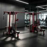 Appareil de musculation commercial pour 8 personnes, station de flexion des jambes, en acier Q235, pile de poids de 150 kg, machine d'entraînement complet du corps 8