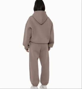Ensemble de sweat à capuche unisexe personnalisé de haute qualité pantalon de survêtement de luxe surdimensionné survêtement en coton décontracté avec pantalon de jogging sweat à capuche - Product Image 2