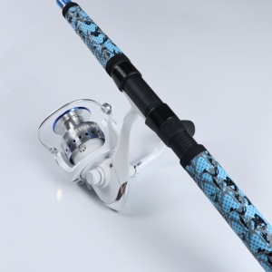 YOKI Combo de pêche télescopique robuste PowerStik de 240 cm pour eau salée et eau douce, idéal pour la pêche côtière en hiver - Product Image 2