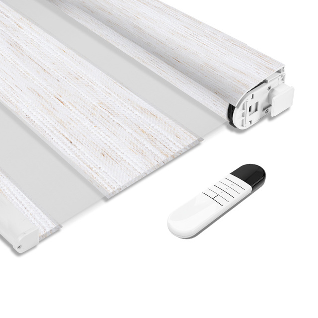 Wireless Electric Tuya Matter Zigbee Zebra Shades Automatic Smart Window Solar Zebra Blinds for Living Room