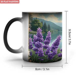 Frosted Black <b>Ceramic</b> <b>Mug</b> 11oz Sublimation Printing Heat Activated Cup For Custom Art Design - Product Image 1