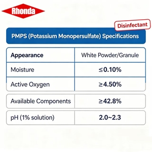<span class=keywords><strong>Sel</strong></span> composite de monopersulfate de potassium (KMPS/PMPS) haute pureté RHONDA, sac de 25 kg, oxydant pour piscines et eaux usées - Product Image 5