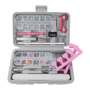 Kit d'outils pour nail art Hi-Spec, ensemble de 10 pièces avec strass pour manucure DIY à domicile, fournitures artisanales - Product Image 2