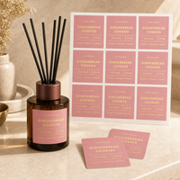 Étiquettes autocollantes personnalisées de haute qualité pour flacons de parfum de luxe, en vinyle, résistantes à l'huile, découpées à la forme, pour emballage