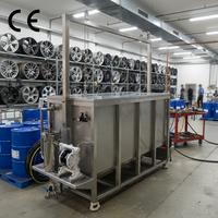 Machine de décapage de jantes en alliage à froid par acide avec système de levage pour la remise à neuf