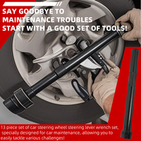 Outil de démontage de biellette de direction intérieure, kit d'outils de réparation automobile 13 pièces, adaptateurs à fourche pour atelier et garage