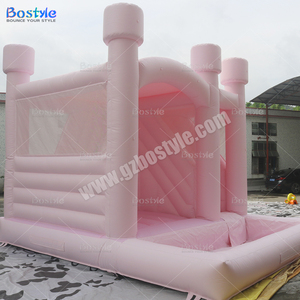Château gonflable de parc Offre Spéciale Maison gonflable de rebond Videur gonflable rose <span class=keywords><strong>Jexu</strong></span> Gonflable Château sautant Glissière - Product Image 3