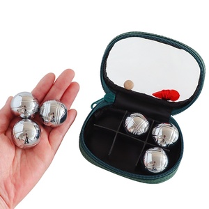 Boules de pétanque miniatures françaises ZQURE 32,5 mm avec sac de protection transparent pour jeux en intérieur et en extérieur - Product Image 6
