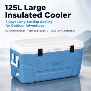 Glacière isotherme portable Ecooler 125L grande capacité, moderne, en mousse PU, maintien de la température 7 jours (chaud/froid) pour les aventures en plein air - Product Image 1