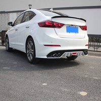Diffuseur de pare-chocs arrière amélioré pour Hyundai ELANTRA 2016 2017 Quad Dual Exhaust Spoiler Modified Accessory body kit auto parts 2015