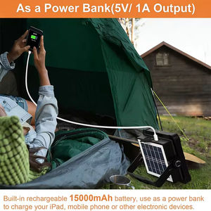 Rechargeable LED work <b>light</b> 10000LM remote control IP65 4 modes portable solar <b>camping</b> outdoor emergency use - Product Image 2