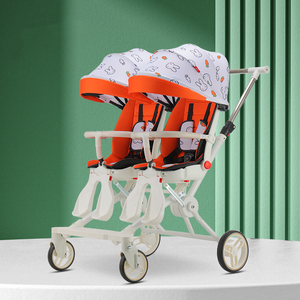 Poussette <span class=keywords><strong>double</strong></span> pour jumeaux, poussette pour bébé, siège <span class=keywords><strong>double</strong></span>, landau, <span class=keywords><strong>chariot</strong></span> pliable pour enfant, pour les enfants de 1 à 6 ans, deux sens, paysage élevé - Product Image 2