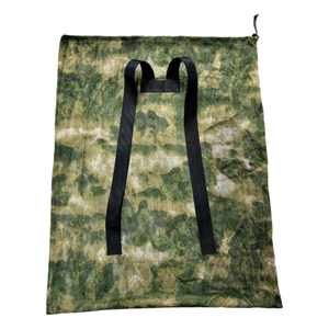 Camo Mesh <b>Backpack</b> <b>Drawstring</b> Closure Shoulder Strap Large Capacity Outdoor Field Activity Bait Storage Gear - Product Image 2