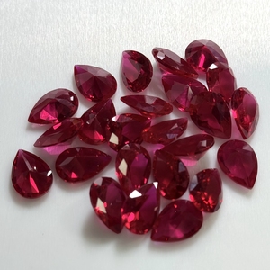 Wuzhou 6A calidad 3x5-13x18mm corte de gota de pera corindón de rubí sintético <span class=keywords><strong>piedra</strong></span> <span class=keywords><strong>preciosa</strong></span> de rubí <span class=keywords><strong>rojo</strong></span> <span class=keywords><strong>oscuro</strong></span> - Product Image 3
