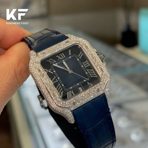 ساعات هيب هوب فاخرة للبيع بالجملة، ساعة هيب هوب مخصصة مرصعة بألماس المويسانتي، ساعة ميكانيكية بأسلوب مغني الراب، مجوهرات هيب هوب - Product Image 2