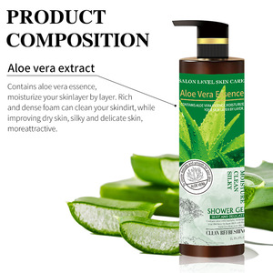 Aloe Vera lavanda ingredientes vegetales hidratante fragancia de larga duración Gel de ducha corporal limpiador fábrica de mujeres adultas - Product Image 5