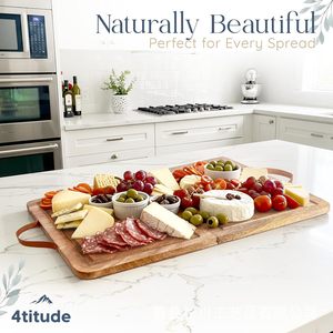 <b>Wooden</b> Foldable Cutting Board Double Sided With Handle Kitchen Chopping <b>Block</b> Multifunctional Cooking Countertop Protector - Product Image 3