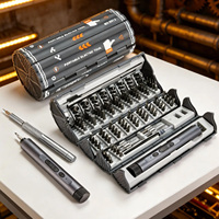 Tournevis électrique de précision professionnel 124-en-1 avec lumière LED, batterie lithium-ion rechargeable 3,6 V, moteur sans balais, 5 Nm