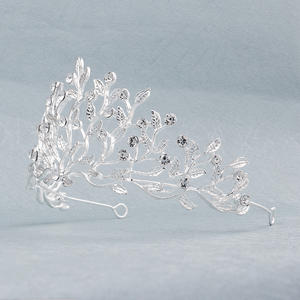 Couronne d'orchidées diamantées pour mariée, luxueuse, blanche, accessoires de mariage, spectacle beauté, cérémonie pour adultes, nouvelle collection, - Product Image 4