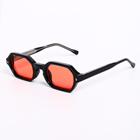 LBAshades 3503F Lunettes carrées vintage de haute qualité CP anti-lumière bleue, blocage à 99 %, lunettes de jeu, verres rouge orangé