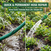 Connecteur de réparation pour tuyau d'arrosage 1/2 pouce, raccord rapide en plastique, adaptateur pour pistolet à eau, accessoire pour système d'irrigation de jardin