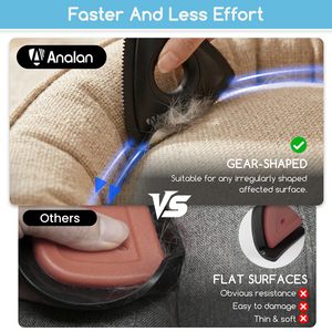 Triangle Pet Hair Remover Brush Reusable Silicone Carpet Lint Remover Tool for Car <b>Seat</b> Sofa <b>Dog</b> Fur Cleaning - Product Image 3