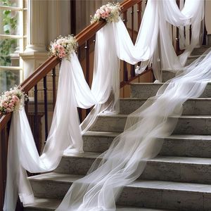 ผ้าม่านตกแต่งซุ้มงานแต่งงาน LANJO ผ้าตาข่ายเนื้อนุ่ม ขนาด 160x600 ซม. ผ้าม่านโปร่งแสง ไม่ยับ สำหรับตกแต่งพิธีในสวน - Product Image 4