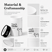 Boîtes en tube de papier biodégradables réutilisables écologiques personnalisées, noir et blanc, minimalistes, de qualité alimentaire, en carton cylindrique, pour l'emballage