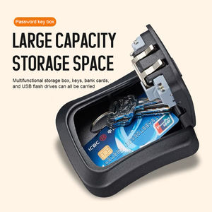 Coffre-fort mural en métal pour clés, petit coffre de dépôt avec clavier à combinaison et ouverture d'urgence pour fenêtre de voiture - Product Image 3