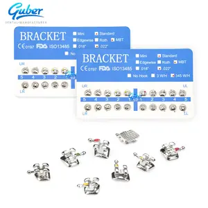 + Guber Teeth Braces 345 Hook Mini Roth 022 Brackets Dental Orthodontic Ortho