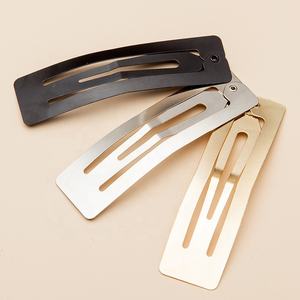 5 6 7 8cm Qualität Basic <span class=keywords><strong>DIY</strong></span> Haarschmuck Schmuck Silber Schwarz Gold Rechteck Kanal Metall verschluss Snap Haars pange für Haare - Product Image 5