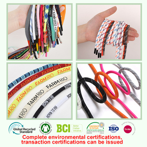 مخصص ملون مشمع القطن مضفر Drawcord لحقائب أربطة الحذاء الملابس والاكسسوارات والملابس - Product Image 5