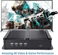 Mini PC Industrial Potente Sin Ventilador, CPU I5 de 2 Núcleos, 8GB RAM, 128GB SSD, 4xCOM RS232, 2xNICs, HD, VGA, Wi-Fi