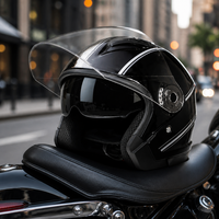 Casque de moto homologué DOT, demi-visière, accessoires, double visière HD, toutes saisons, casque de banlieue