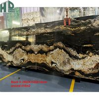 Brésil Univers Cosmique Noir et Or Dalle De Granit pour Le Luxe Populaire Élégant Exquis Shinning Environnement Harmonieux