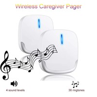 Système d'alerte d'urgence sans fil rechargeable pour soignants, avec récepteur d'affichage et alarme, pour personnes âgées et maisons de retraite