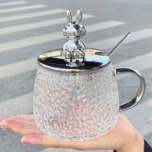 New búa thủy tinh với bìa <span class=keywords><strong>Mug</strong></span> phong cách hộ gia đình đơn giản tách trà xử lý Gấu cà phê - Product Image 2
