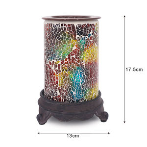 장식용 캔들 워머 모자이크 유리 버너 하우스 전기 왁스 용해 향 버너 향초 용 캔들 워머 - Product Image 5