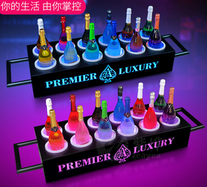 10 Bouteilles LED Illuminées Personnalisées pour Bottle Cages Glorifier Green Shield <span class=keywords><strong>Chandon</strong></span> Carrier Presenter Wine Chariot - Product Image 3